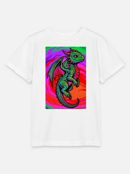 Drache - Stanley/Stella Kinder T-Shirt MINI CREATOR  - Weiß