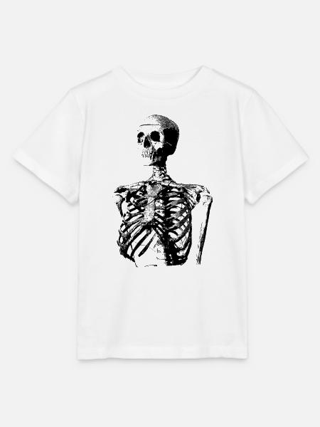 Glitch Skeleton Melt Dark Aesthetic Design - Stanley/Stella Kinder T-Shirt MINI CREATOR - Weiß