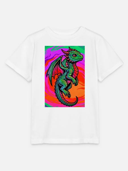 Drache - Stanley/Stella Kinder T-Shirt MINI CREATOR  - Weiß