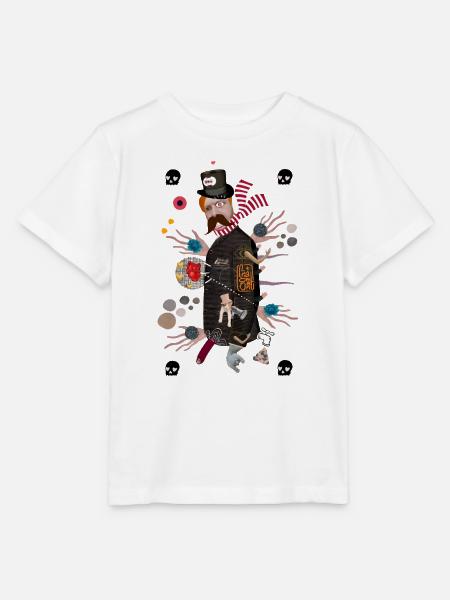 Automaton Masquerade Joker Karte - Stanley/Stella Kinder T-Shirt MINI CREATOR - Weiß