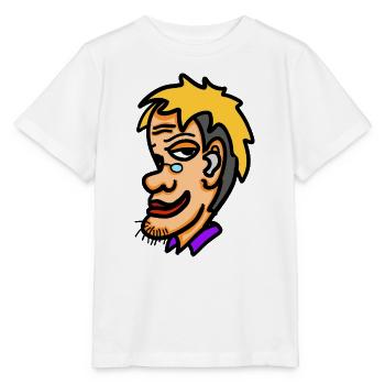 Retro-Cartoon: Ein Mann mit einem Yankee-Porträt - Stanley/Stella Kinder T-Shirt MINI CREATOR  - Weiß - Vorne - Maike (125cm)