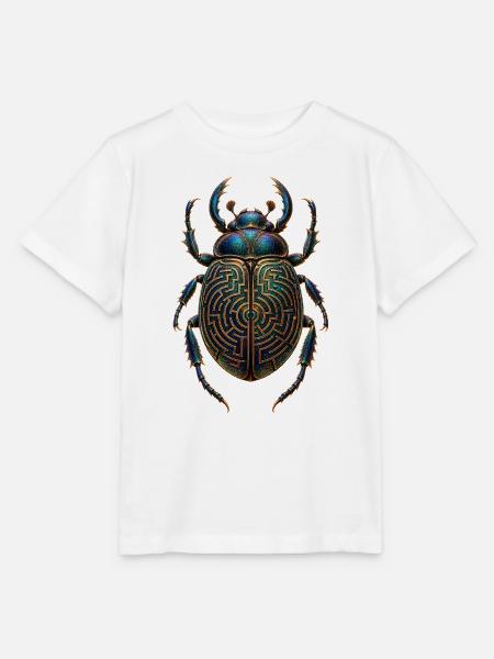 Goldenes Labyrinth-Skarabäus - Stanley/Stella Kinder T-Shirt MINI CREATOR  - Weiß