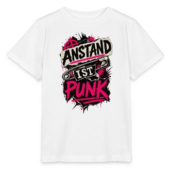 Anstand ist Punk – Pinkes Statement mit Nadel - Stanley/Stella Kinder T-Shirt MINI CREATOR  - Weiß - Vorne - Maike (125cm)