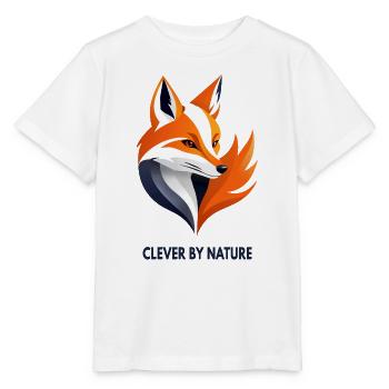 Clever by Nature – Fuchs - Stanley/Stella Kinder T-Shirt MINI CREATOR  - Weiß - Vorne - Maike (125cm)