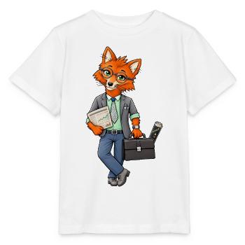 Cleverer Business Fuchs - Stanley/Stella Kinder T-Shirt MINI CREATOR  - Weiß - Vorne - Maike (125cm)