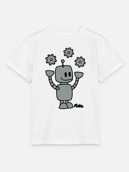 Roboter (2c) - Stanley/Stella Kinder T-Shirt MINI CREATOR - Weiß