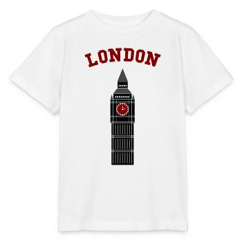 Londres Big Ben - T-shirt bio MINI CREATOR Stanley/Stella Enfant - blanc - Devant - Maike (125cm)