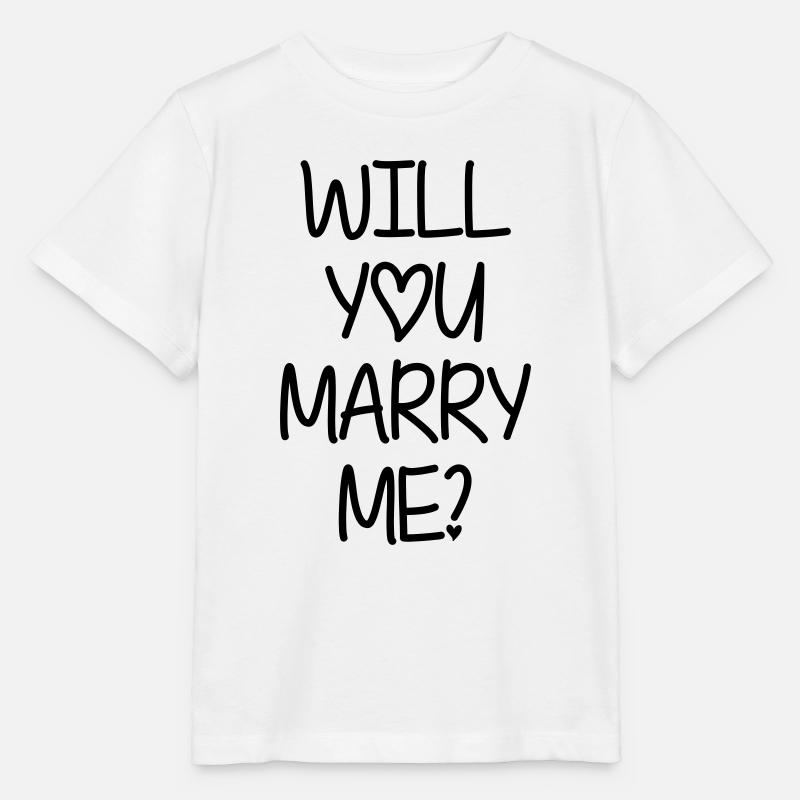 Will you marry me? - Stanley/Stella Kinder T-Shirt MINI CREATOR  - Weiß