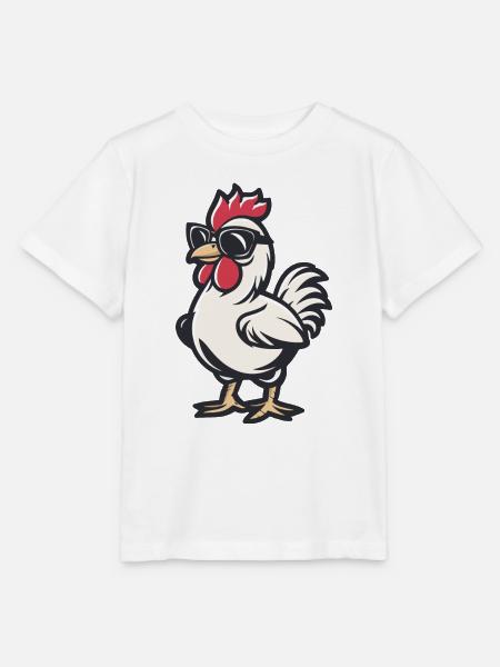 Huhn Comic Cool - Stanley/Stella Kinder T-Shirt MINI CREATOR  - Weiß