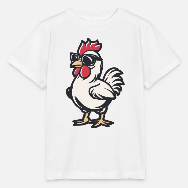 Huhn Comic Cool - Stanley/Stella Kinder T-Shirt MINI CREATOR  - Weiß