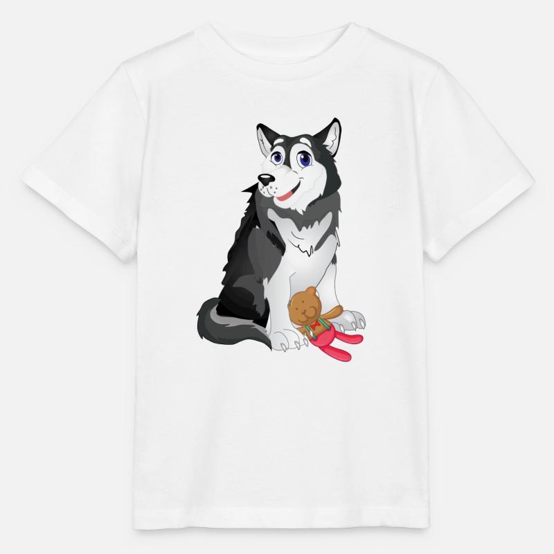 Little Husky - Stanley/Stella Kinder T-Shirt MINI CREATOR  - Weiß