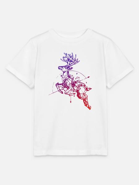 Hirsch mit Kompass - Stanley/Stella Kinder T-Shirt MINI CREATOR - Weiß