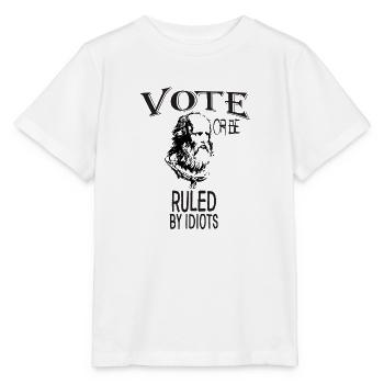 Abstimmen oder von Idioten regiert werden | Plato - Stanley/Stella Kinder T-Shirt MINI CREATOR  - Weiß - Vorne - Maike (125cm)