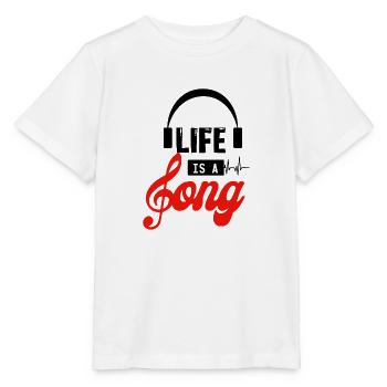 La vie est une chanson - T-shirt bio MINI CREATOR Stanley/Stella Enfant - blanc - Devant - Maike (125cm)