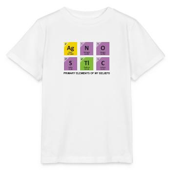 AgNOStiC | The Primary Elements Of My Beliefs - Stanley/Stella MINI CREATOR Kids’ T-Shirt - white - Front - Maike (125cm)
