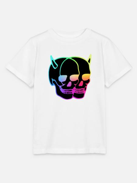Dämonen - Totenköpfe - Stanley/Stella Kinder T-Shirt MINI CREATOR  - Weiß