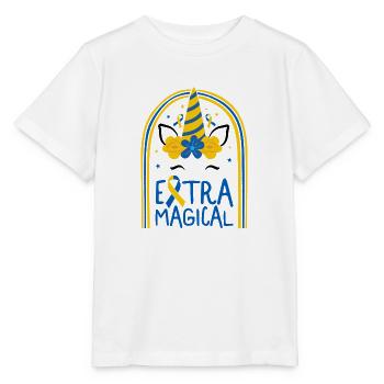 World Down Syndrome Day Shirt, Extra Magical - Stanley/Stella Kinder T-Shirt MINI CREATOR  - Weiß - Vorne - Maike (125cm)