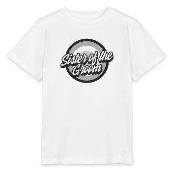 Hochzeitshemd, Schwester des Bräutigams Regenbogen-T-Shirt, - Stanley/Stella Kinder T-Shirt MINI CREATOR  - Weiß - Vorne - Maike (125cm)