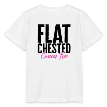 Chemise de sensibilisation au cancer du sein, poitrine plate - T-shirt bio MINI CREATOR Stanley/Stella Enfant - blanc - Devant - Maike (125cm)