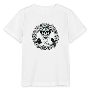 Nurturing Life Skull Tee Breastfeeding Awareness - Stanley/Stella MINI CREATOR Kids’ T-Shirt - white - Front - Maike (125cm)