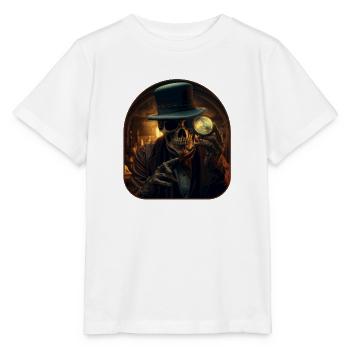 Detektiv Skelett Detektiv Detektiv - Stanley/Stella Kinder T-Shirt MINI CREATOR  - Weiß - Vorne - Maike (125cm)