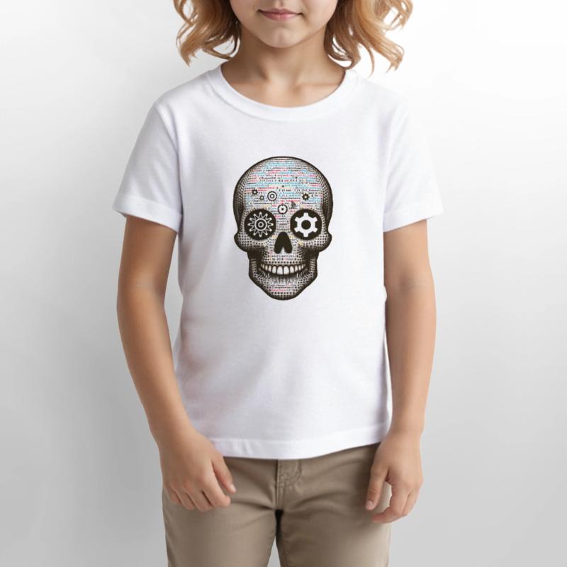 Code Master Skull Tee Digitale Matrix für Programmierer Stanley/Stella Kinder T-Shirt MINI CREATOR 