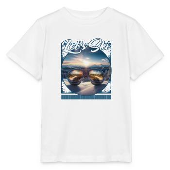 Let’s Ski Masque de ski Snowy Valley Reflection - T-shirt bio MINI CREATOR Stanley/Stella Enfant - blanc - Devant - Maike (125cm)