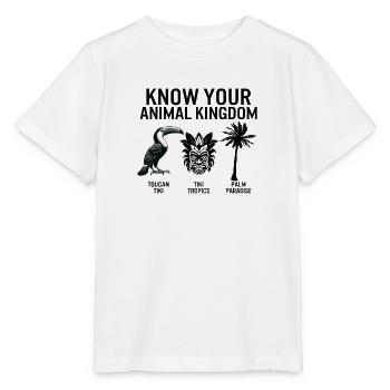 Tropisches Hemd, kenne dein Tierreich Tukan - Stanley/Stella Kinder T-Shirt MINI CREATOR  - Weiß - Vorne - Maike (125cm)