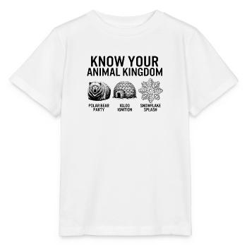 Chemise d’hiver, connaissez votre règne animal ours polaire - T-shirt bio MINI CREATOR Stanley/Stella Enfant - blanc - Devant - Maike (125cm)