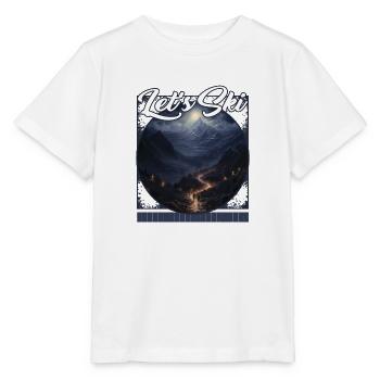 Let's Ski Mountain Duality Abfahrt bei Tageslicht - Stanley/Stella Kinder T-Shirt MINI CREATOR  - Weiß - Vorne - Maike (125cm)