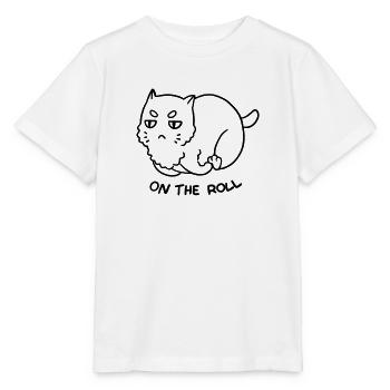 Running Fat Cat - Stanley/Stella MINI CREATOR Kids’ T-Shirt - white - Front - Maike (125cm)