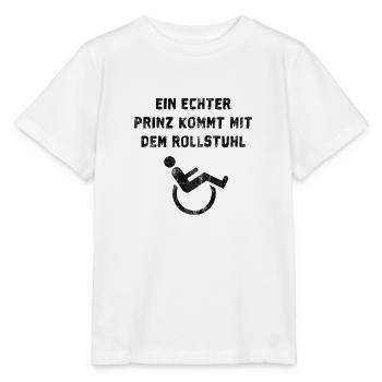 EinechterPrinzkommtmitdemRollstuhl - Stanley/Stella Kinder T-Shirt MINI CREATOR  - Weiß - Vorne - Maike (125cm)