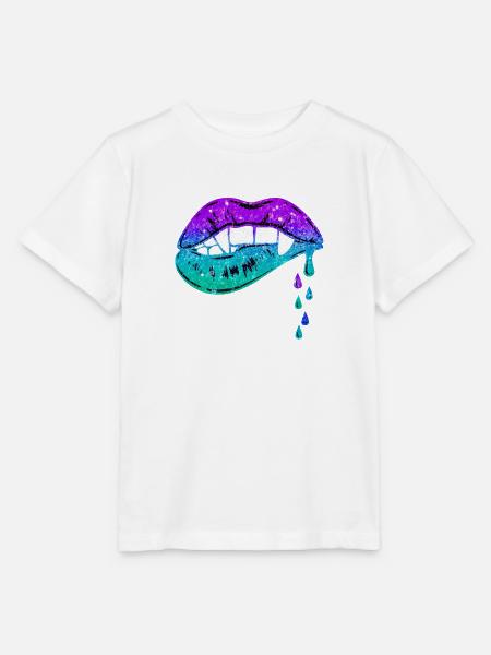 Melting Lips - Stanley/Stella Kinder T-Shirt MINI CREATOR - Weiß