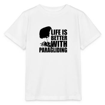 Paragleiten - Stanley/Stella Kinder T-Shirt MINI CREATOR  - Weiß - Vorne - Maike (125cm)