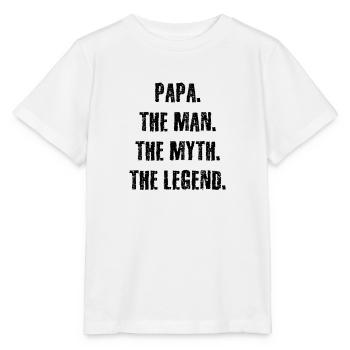 Papa Mann Mythos Legende - Stanley/Stella Kinder T-Shirt MINI CREATOR  - Weiß - Vorne - Maike (125cm)