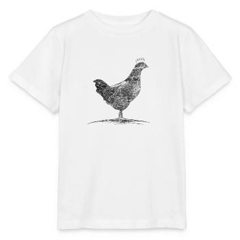 Funny Chicken in Straw Chicken Gift - Stanley/Stella MINI CREATOR Kids’ T-Shirt - white - Front - Maike (125cm)