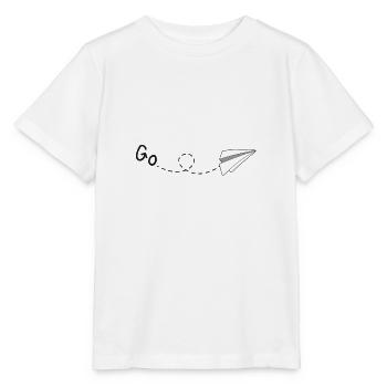 Paper plane paper airplane - Stanley/Stella MINI CREATOR Kids’ T-Shirt - white - Front - Maike (125cm)