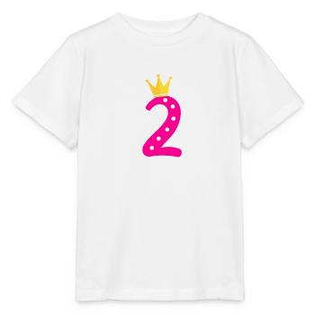 Cadeau d'anniversaire fille 2 ans princesse - T-shirt bio MINI CREATOR Stanley/Stella Enfant - blanc - Devant - Maike (125cm)