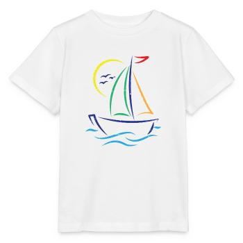 Sailboat Ship Sport Boat Sailing Sailing Boat - Stanley/Stella MINI CREATOR Kids’ T-Shirt - white - Front - Maike (125cm)