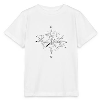Carte du monde boussole Carte du monde - T-shirt bio MINI CREATOR Stanley/Stella Enfant - blanc - Devant - Maike (125cm)