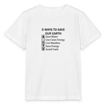 5 façons de sauver notre terre - T-shirt bio MINI CREATOR Stanley/Stella Enfant - blanc - Devant - Maike (125cm)