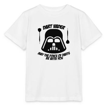 Dart Vader mit der Macht der Dartpfeile Dartspiel - Stanley/Stella Kinder T-Shirt MINI CREATOR  - Weiß - Vorne - Maike (125cm)