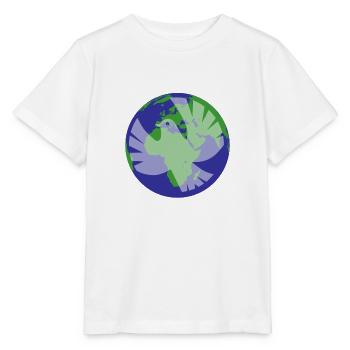 Paix, paix, colombe de paix, colombe, sauve le monde - T-shirt bio MINI CREATOR Stanley/Stella Enfant - blanc - Devant - Maike (125cm)