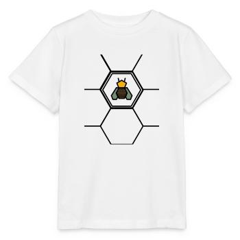 Biene in Wabe - Stanley/Stella Kinder T-Shirt MINI CREATOR  - Weiß - Vorne - Maike (125cm)