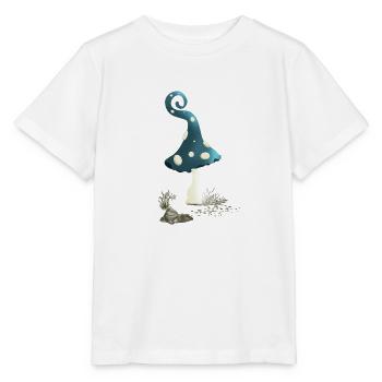Magic mushroom with pixie cap - Stanley/Stella MINI CREATOR Kids’ T-Shirt - white - Front - Maike (125cm)
