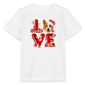Liebe Weihnachtscorgi - Stanley/Stella Kinder T-Shirt MINI CREATOR  - Weiß - Vorne - Maike (125cm)