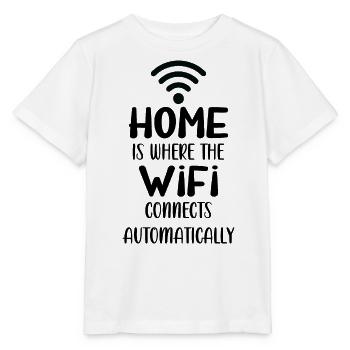 Home is Where the Wifi Connects Automatically - Stanley/Stella MINI CREATOR Kids’ T-Shirt - white - Front - Maike (125cm)