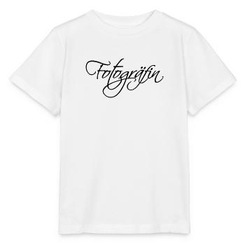 Fotogräfin mit Schwung - Stanley/Stella Kinder T-Shirt MINI CREATOR  - Weiß - Vorne - Maike (125cm)