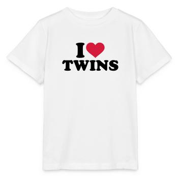 I love twins - T-shirt bio MINI CREATOR Stanley/Stella Enfant - blanc - Devant - Maike (125cm)