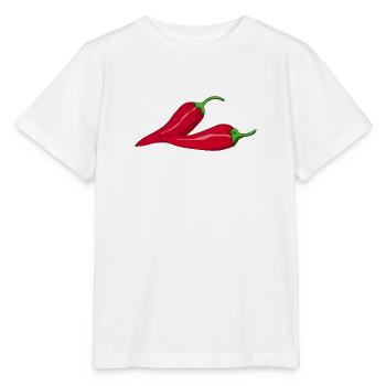paprika chilli chili pepper citrus veggie vegetable - Stanley/Stella MINI CREATOR Kids’ T-Shirt - white - Front - Maike (125cm)
